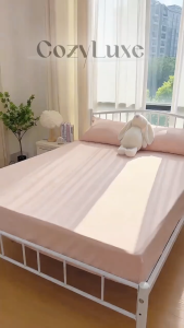 CozyLuxe 890TC Bedsheet Set 100% Combed Cotton Bedsheet Breathable & Anti-static Fitted Sheet Single/Queen/King Size
