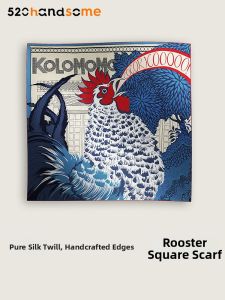 Printed Double-sided Satin Silk Scarf 90cm