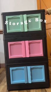 Tempat Penyimpanan Storage Box Organizer / Folding Box Lemari Susun Plastik Container Box Lemari Lipat Plastik Serbaguna