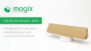 MHTG3 - D5 x 55cm - Combo 20 hộp carton đóng hàng trụ dài tam giác thay thế ống giấy | Magix Packaging