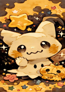 Bandai | Cute Cartoon Star Pumpkin Wall Decor Oil Painting By Numbers for Living Room Bedroom Perfect Gift Frameless