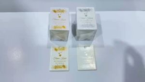 Souvenir Pernikahan 100 PCS Kartu Ucapan Terima Kasih Gold & Silver