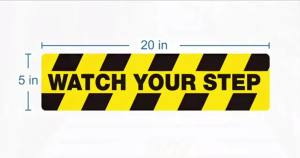 Seeko Watch Your Step/Caution Non-slip Warning Stickers For Workplace Safety