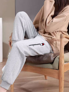 กางเกงวอร์มสีดำแบบลำลองสำหรับผู้หญิง กางเกงวอร์มฤดูใบไม้ร่วงและฤดูหนาว กางเกงวอร์มแบบมีซิป กางเกงขายาวทรงหลวม กางเกงขายาวทรงหลวม