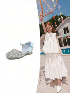 Belle | Sparkling Princess Style Sandals with Bow