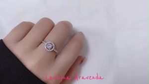 Lareyna Aravenda Cincin Wanita S925 Korea Mata Kristal Crystal Mewah CC014