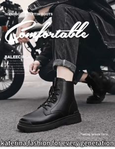 Katerina Fashion Korean Boots Shoes For Men Zipper 8605