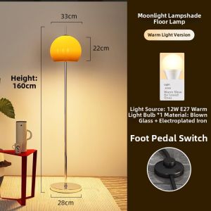 SHIGUANGSUIDAO | Vintage Bohemian Glass Floor Lamp