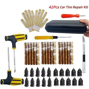 Auto Tire Repair Kit Puncture Plug Tools Tyre Puncture Emergency for Universal Tire Strips Stiring Glue Repair Tool