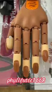 Bàn tay giả học làm nail chuyên dụng - loại có khớp ngón tay cử động linh hoạt (tặng kèm 100 móng giả)
