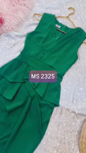 MyDu Shop | MS 2325 Đầm Body Dự Tiệc – Cổ V Ôm Dáng Bèo Váy Xẻ Quyến Rũ