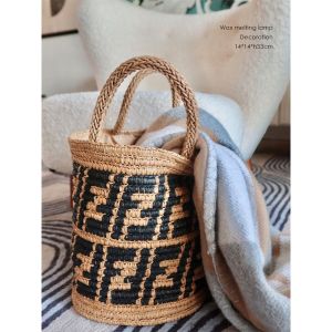 Handcrafted Dirty Clothes Basket Storage Basket Vase Cover Wild Picnic Basket Creative Rhino Creation Style Organizer