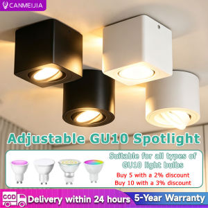 CANMEIJIA LED Downlight Ceiling Light Surface Mounted Rotatable Lamp GU10 Light Bulb Foldable Lamp Lights Ceiling lamp Spot Light