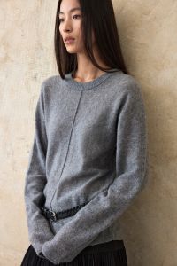 epoque de rueen | Round Neck Long Sleeve Cashmere Red New Year Sweater