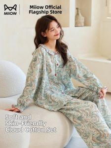 MiiOW | Sweet Style Double Layered Long Sleeve and Pant Set Pajamas