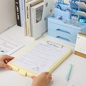 2 IN 1 Clipboard with Storage: High Capacity Storage Clipboard Folder Storage Clipboard file Box A4