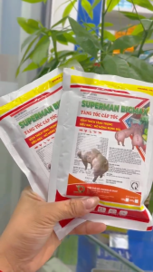 SUPERMAN BIGMAX 1kg - VỖ BÉO cho vật nuôi tăng trưởng nhanh tăng cường miễn dịch cung cấp protein đạm vitamin & axit amin thiết yếu