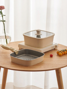 KIMS COOK | Non-stick Square Flat-bottomed Pan Steak Pan