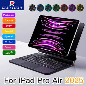 READ YYEAH New 2025 Magic Keyboard With iPad Case For iPad Air 4 5 6 Pro 11 12.9in 11th Air 11in 13in Backlit Keyboard Wireless