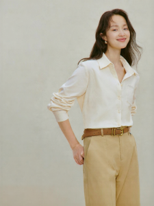 INMAN | Embroidered Corduroy Shirt Cotton Fall Womens Blouse