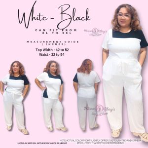 MOMMY KIKAYS COLLECTION| LEA ASSYMETRICAL COORDS PANTS SCOOP NECK TOP WITH GARTERIZED WIDE SQUARE PANTS CAN FIT FROM XL 2XL 3XL OFFICE CASUAL WEAR ATTIRE FOR PLUS SIZE WOMEN