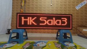 Running Text Dua Sisi 40x140cm Merah Wifi Outdoor
