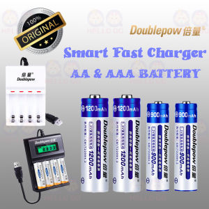 Original Rechargeable Battery 1.2V Ni-MH Battery AA AAA Bateri Caj Double Pow 900 1200 3000 BMAX 1580 3600 充电电池 [H14]