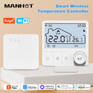 Tuya WIFI Wireless Thermostat For Gas Boiler RF868 Floor Heating Smart Home Temperature Controller&Receiver Alexa Google Alice