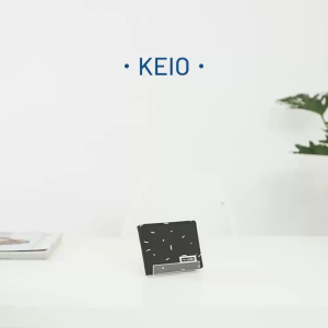 Keio Black Charcoal - Dompet Kanvas Anti Air Wallts