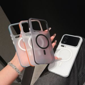 Applicable to Xiaomi 17PRO corrugated magnetic anti-skid strip mobile phone case Redmi K90 ice mist matte Turbo5 hard case h260709
