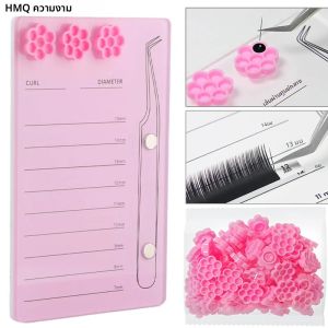 ผู้ถือขนตาอะคริลิคแม่เหล็กดูดขนาดแผ่นขนตาปลอมถาดจอแสดงผลกาวพาเลทถ้วยขนตาอุปกรณ์