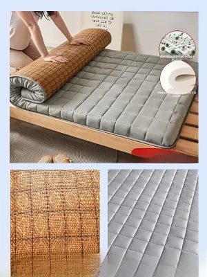 Soft Latex Foam Student Dormitory Bed Mat Tatami Floor Mat Rent Special Sleep Pad Polyester Fabric Modern Simple Style