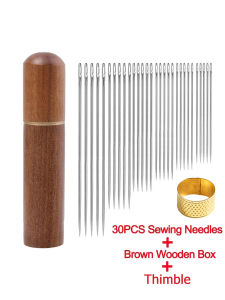 Side Hole Blind Sewing Needles Stainless Steel Elderly Needles Hand Sewing Stitching Pin DIY Home Self Threading Needle with Thi