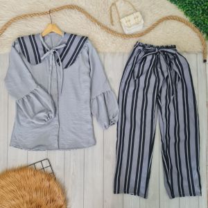 Setelan Anak Perempuan Orisabilaqu Set Celana Kemeja Anak Cewek One Set Nirmala Setelan Baju Anak