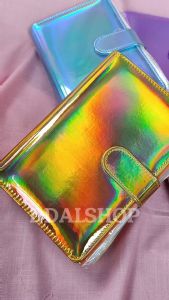 Binder A6 Polos Glossy Notebook Buku Catatan Agenda PU Leather Budget Planner Organizer Cash