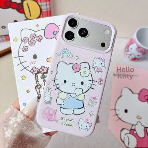 Sanrio | Ốp Lưng Silicon Lỏng Sanrio Hello Kitty Cho iPhone 17/16 Pro Max - Hỗ Trợ Sạc Không Dây Từ Tính Chống Sốc Chống Xước Cảm Giác Mềm Mại