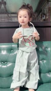 ชุดเซ็ทแฟชั่น+กางเกงคาโกว์ รหัส88 มีไซส์ S สี เขียว