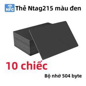 5/10 Thẻ NFC Có Thể Ghi Lại Thẻ NFC Trống Ntag215 Màu Đen 215 Thẻ Danh Thiếp Không Tiếp Xúc Có Thể Lập Trình Được 504 Byte Để Kiểm Soát Truy Cập