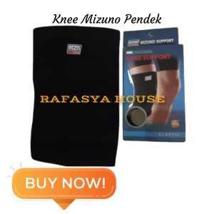 Aksesoris penyangga lutut kneeped pendek polos - KNEE MIZUNO PENDEK ELASTIS - Bahan Tebal dan Lembut - Size Lingkar Lutut - Pilihan Ukuran - Pengiriman Cepat