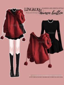 NUMEN BUTTON | Plus Size Winter Chic Knitwear Set
