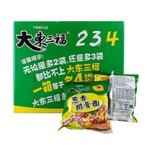 DongSanFu Instant Noodles Box of 24 Bags Scallion Flavor Spare Ribs Noodles Quick Meal Snack from China Home Use Food Packaging