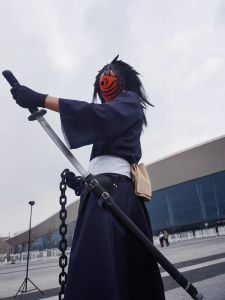 Red Night Blade Cosplay Costume Set with Soil Mask Mystery Full Set Mens Clothing Anime Game Cosplay Props Ancient Style