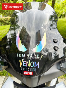 Vicious Liquid Motorcycle Windshield Stickers Creative Gradient Reflective Body Decorative Decals for Electric Vehicles