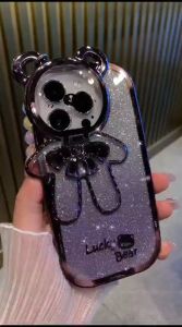 140 SOFTCASE LUCKY BEAR + GANTUNGAN KOREAN LOOK