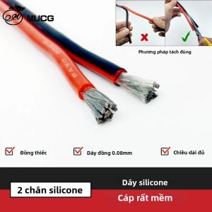 Cáp Silicon Siêu Mềm 2 Chân Dây Đôi Chịu Nhiệt Độ Cao Cách Điện Chống Thấm Nước Dùng Cho Sinh Viên Đại Học