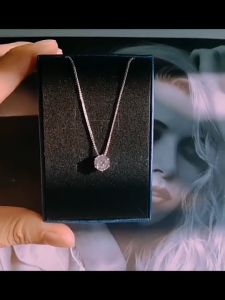 สร้อยเงินจี้คริสตัลเม็ดเดี่ยว 💎 สร้อยคอเงินมินิมอล สร้อยคอจี้คริสตัล สร้อยจี้เม็ดเดี่ยว สร้อยคอสำหรับผู้หญิง