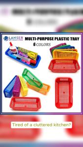 Multi-purpose plastic basket tray plastic storage tray coin pen utensil storage box