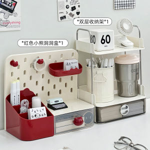 Desktop Organizer Drawer Style Office Stationery Small Items Arrangement Rack Multi-Function Storage Pen Holder Plastic Material