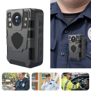 2K Body Camera with Audio and Video Recording 8-12H Battery Night Vision Bodycam with Type-C Interface OTG Police Body Cam for Police Hiking Meeting Security Guard Daily Patrol (No Card)