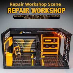 ZIOMIYSTAR | Dustproof Display Repair Shop Scenario Model Car Assembled Model